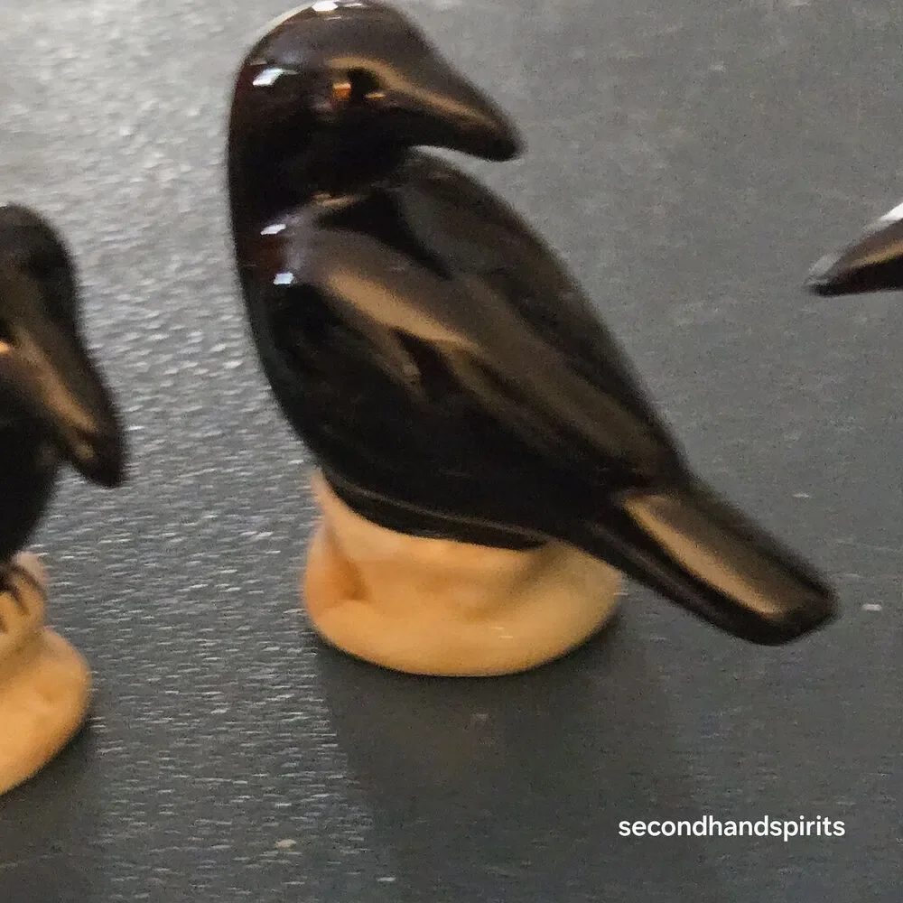 2026 Target Hyde & Eek 3pk Mini Black Raven Figurines Spooky Halloween NEW
